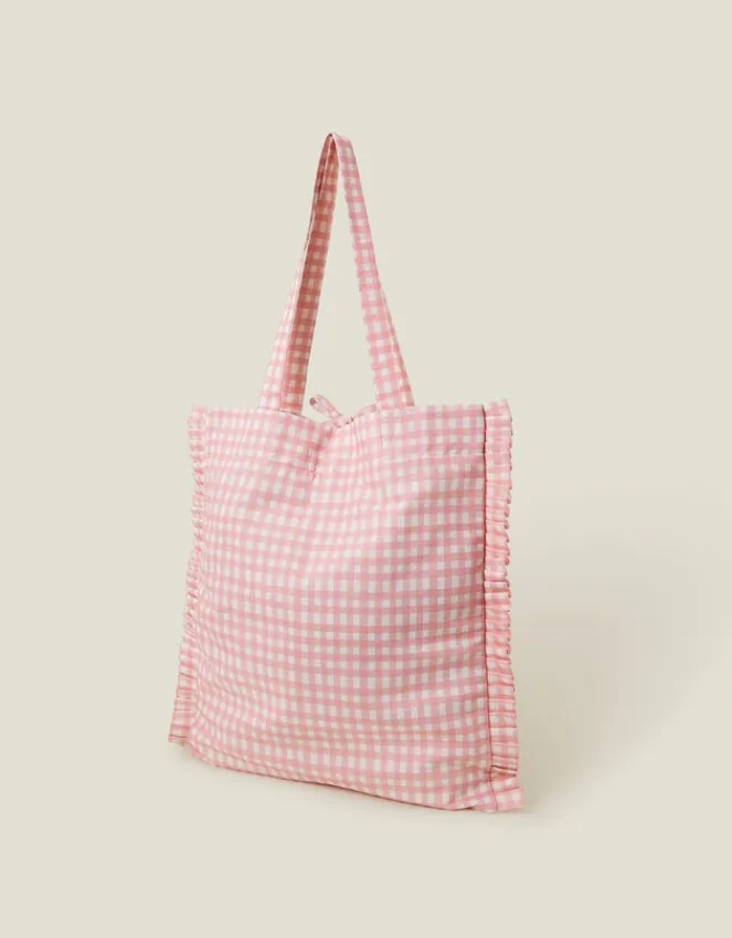 Accessorize Gingham Shopper Bag