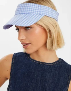 Accessorize Gingham Sun Visor