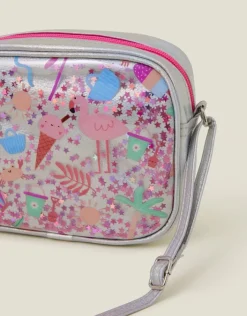 Accessorize Girls Beach Print Confetti Cross-Body Bag