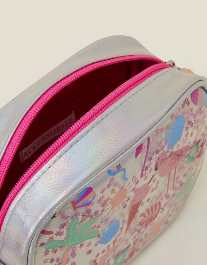 Accessorize Girls Beach Print Confetti Cross-Body Bag