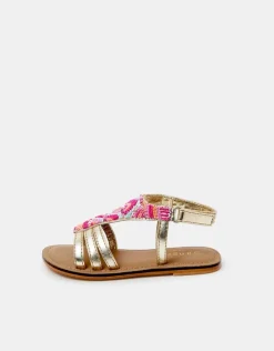 Accessorize Girls Beaded Gladiator Sandals Multi
