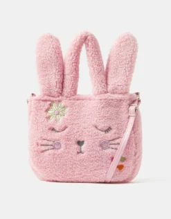 Accessorize Girls Borg Bunny Shopper Bag
