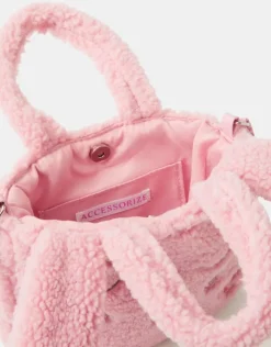 Accessorize Girls Borg Bunny Shopper Bag