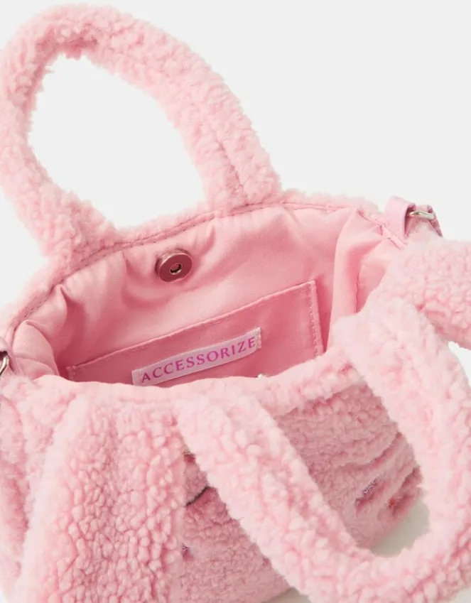 Accessorize Girls Borg Bunny Shopper Bag