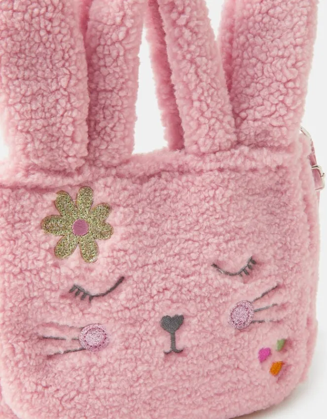 Accessorize Girls Borg Bunny Shopper Bag