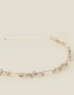 Accessorize Girls Diamante Butterfly Metal Headband