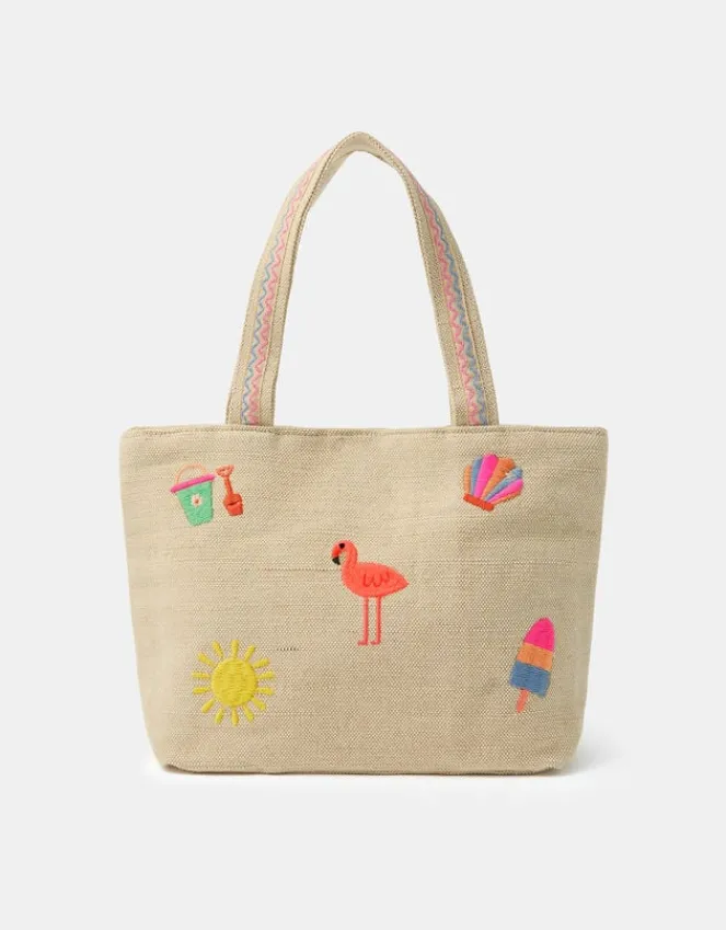 Accessorize Girls Embroidered Shopper Bag