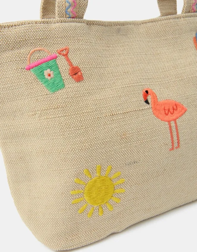 Accessorize Girls Embroidered Shopper Bag