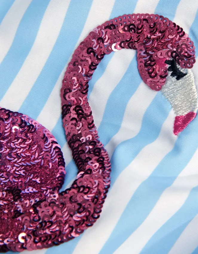 Accessorize Girls Flamingo Embellished Swimsuit Multi