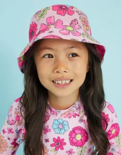 Accessorize Girls Floral Print Bucket Hat Multi
