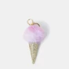 Accessorize Girls Fluffy Ice Cream Bag Charm