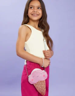 Accessorize Girls Glitter Ice Cream Bag