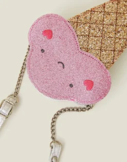 Accessorize Girls Glitter Ice Cream Bag