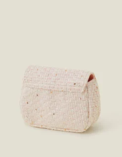 Accessorize Girls Heart Lock Tweed Bag