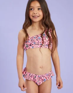 Accessorize Girls Leopard Print Bikini Set Multi