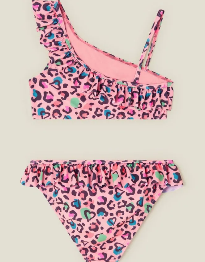 Accessorize Girls Leopard Print Bikini Set Multi