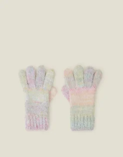 Accessorize Girls Ombre Rainbow Gloves Multi