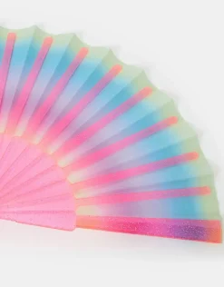Accessorize Girls Ombré Glitter Foldable Fan