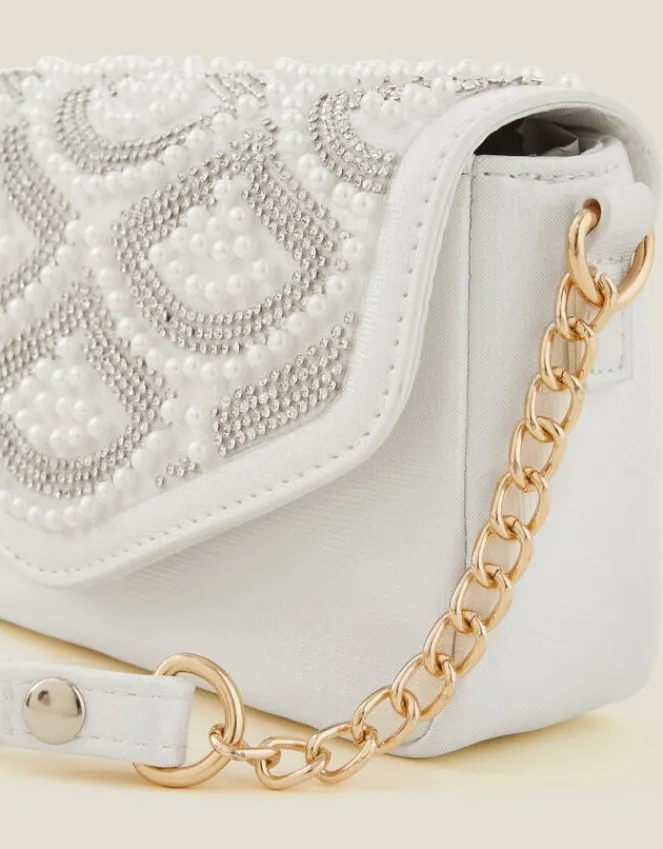 Accessorize Girls Pearl Fan Mini Bag