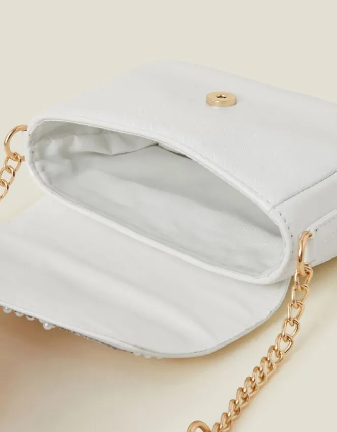 Accessorize Girls Pearl Fan Mini Bag