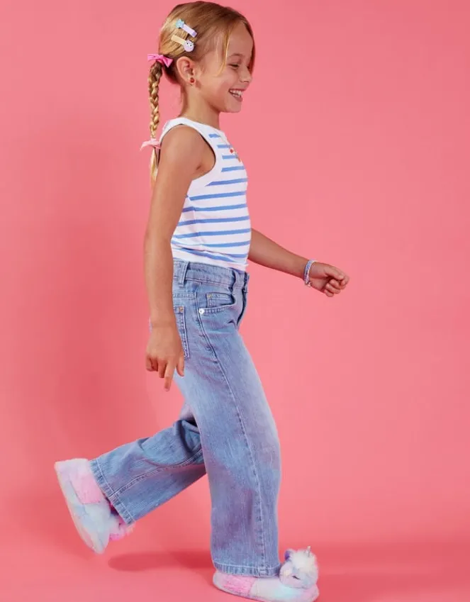 Accessorize Girls Sleepy Unicorn Faux Fur Slippers Multi