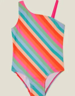 Accessorize Girls Stripe Swimsuit Multi