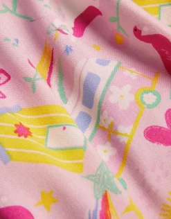 Accessorize Girls Sunbeam Print Shirred Dress Pink