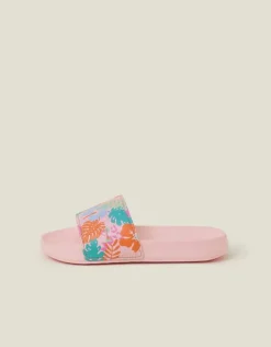 Accessorize Girls Tropical Print Sliders Multi