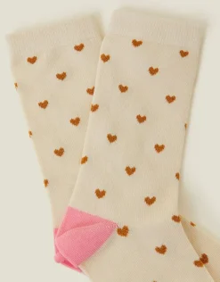 Accessorize Glitter Heart Socks