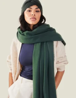 Accessorize Grace Super-Soft Blanket Scarf Green