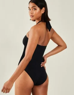 Accessorize Halter Bandeau Shaping Swimsuit Black