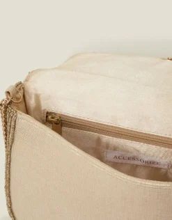 Accessorize Hand-Beaded 3D Floral Clutch Bag
