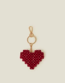 Accessorize Heart Beaded Keyring