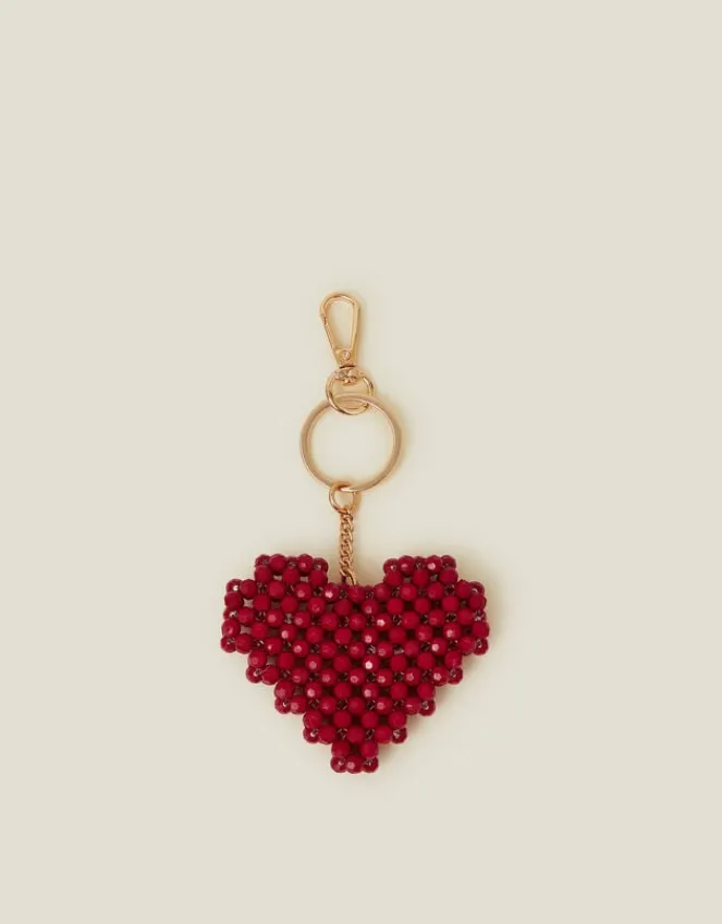 Accessorize Heart Beaded Keyring