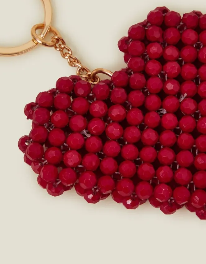 Accessorize Heart Beaded Keyring