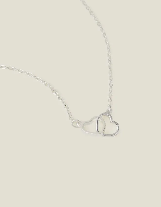 Accessorize Heart Links Pendant Necklace