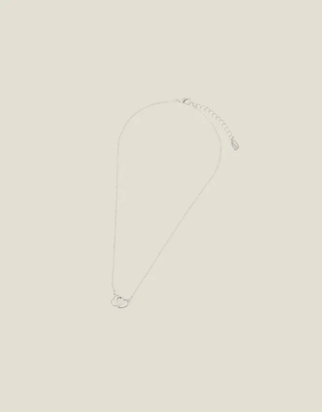 Accessorize Heart Links Pendant Necklace