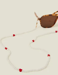 Accessorize Heart Pearl Beaded Sunglasses Chain