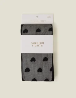 Accessorize Heart Printed Tights