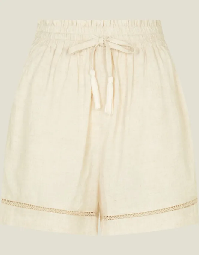 Accessorize High Waist Beach Shorts Camel