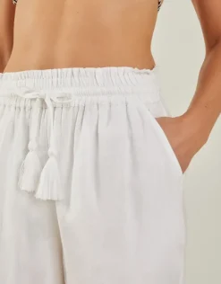 Accessorize High Waist Beach Shorts White