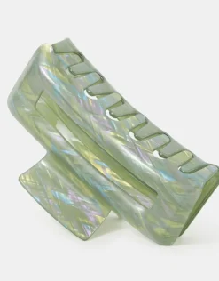 Accessorize Iridescent Resin Rectangular Claw Clip