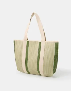 Accessorize Irregular Stripe Pocket Tote Bag