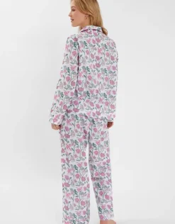 Accessorize Jasmine Print Long Pyjamas Set Pink