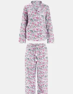 Accessorize Jasmine Print Long Pyjamas Set Pink