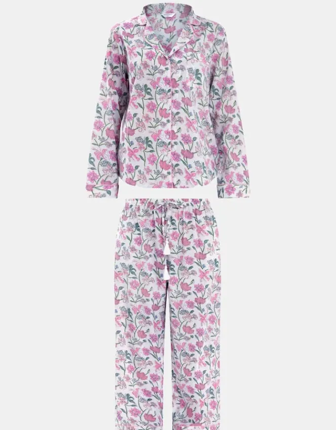 Accessorize Jasmine Print Long Pyjamas Set Pink