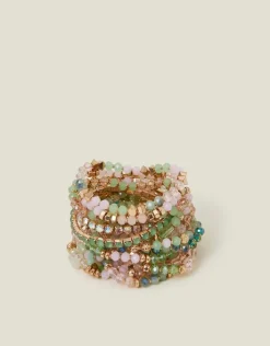 Accessorize Jewel Bead Stretch Bracelet Multipack