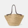 Accessorize Jute Basket Beach Bag