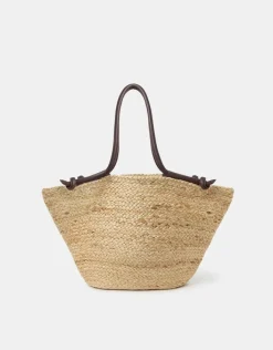 Accessorize Jute Basket Beach Bag
