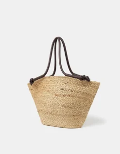 Accessorize Jute Basket Beach Bag